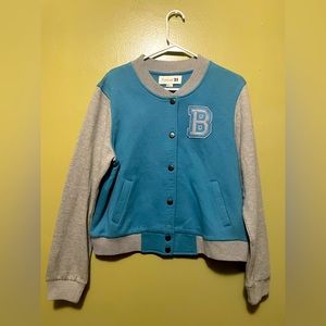 Varsity button up sweatshirt